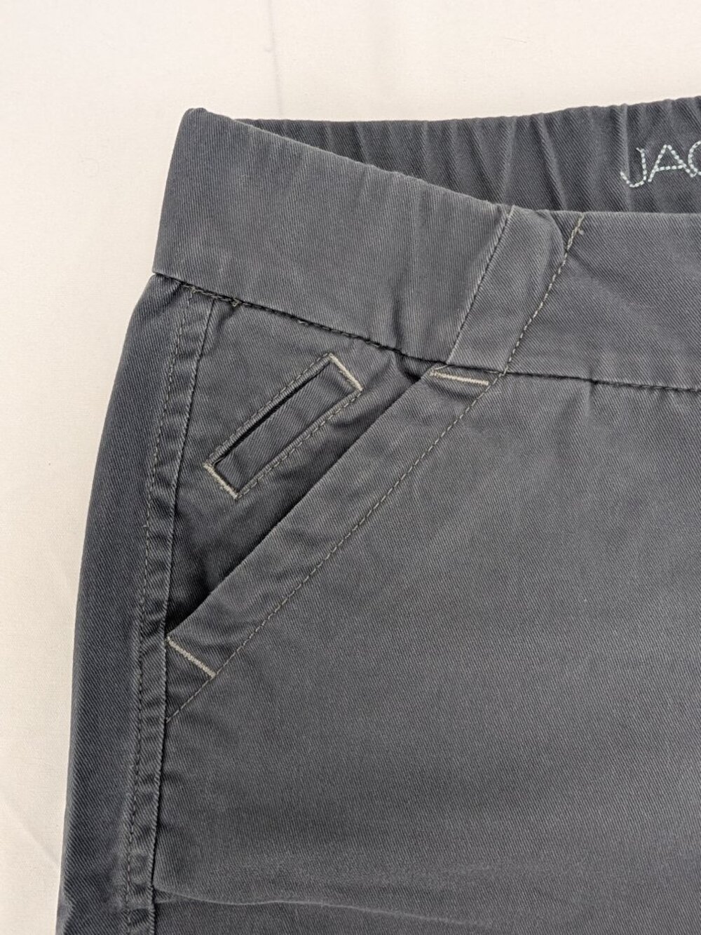 Jag Womens Shorts 4/27 Gray Classic Fit Western Glove Works Grey Stretch Waist - Picture 4 of 8